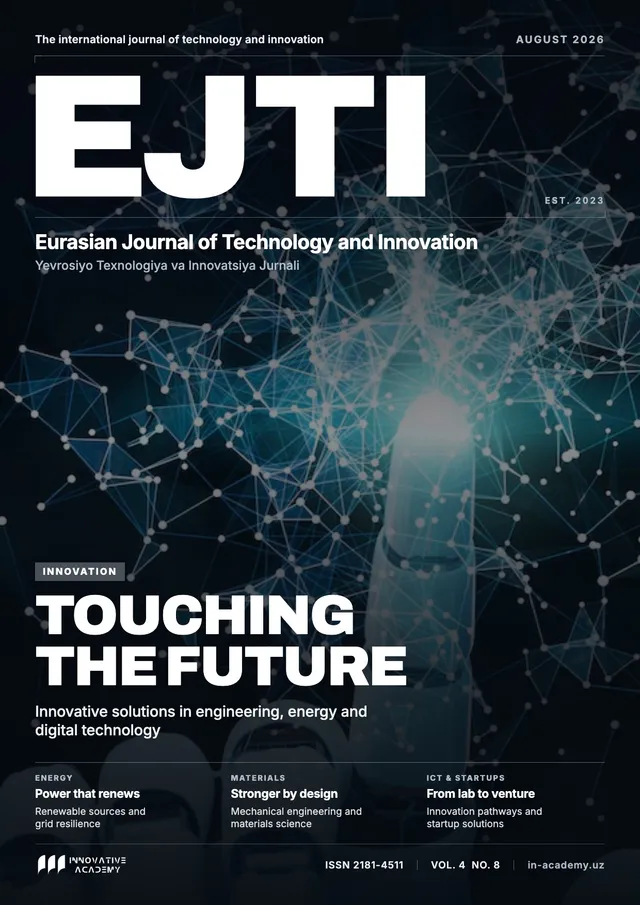 Eurasian Journal of Technology and Innovation muqovasi