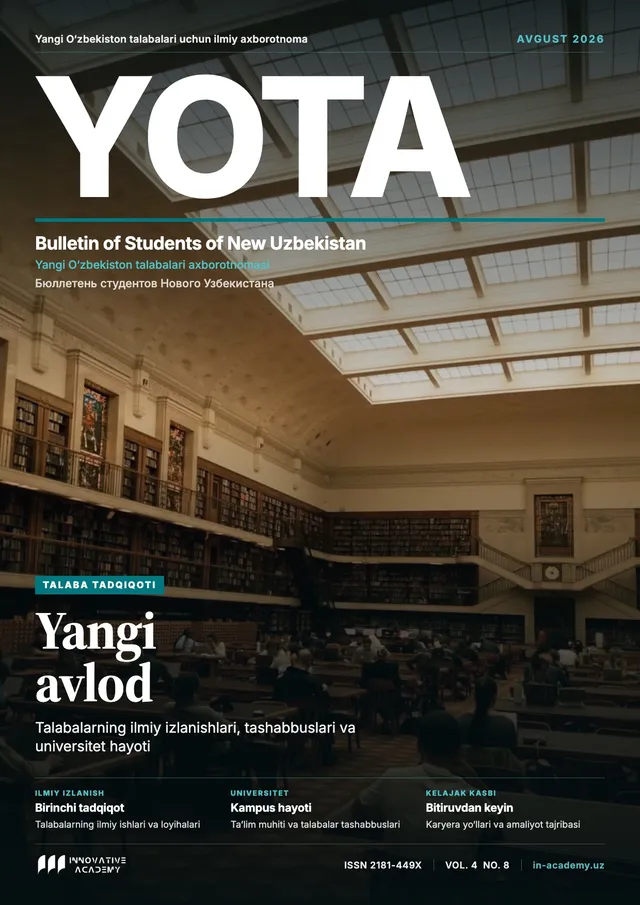 Yangi Oʻzbekiston talabalari axborotnomasi muqovasi